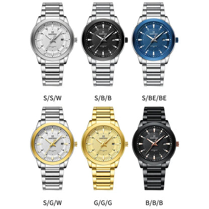 2024 Top Brand NAVIFORCE Mens Watches Stainless Steel Strap Casual Male Quartz Sports Wristwatch Luxury Waterproof Date Clock